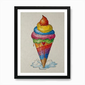 Ice Cream Cone 104 Art Print