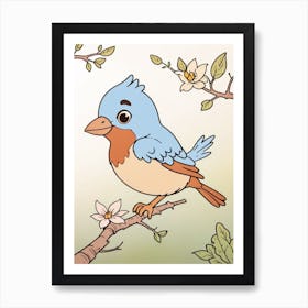 Bird On A Branch 5 Art Print