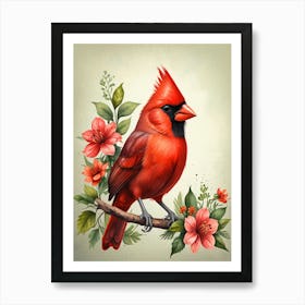 Cardinal Bird 1 Art Print