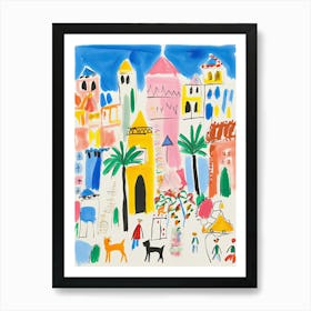 Cairo, Dreamy Storybook Illustration 2 Art Print