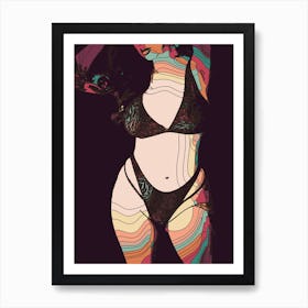 Abstract Geometric Sexy Woman 53 Art Print