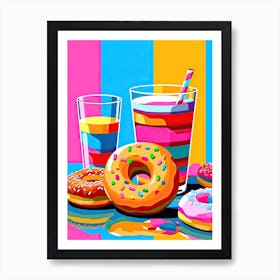 Colour Pop Donuts 2 Art Print