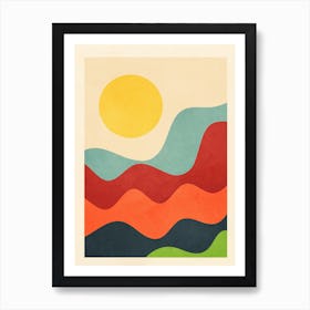 Sunlight Retro I Art Print