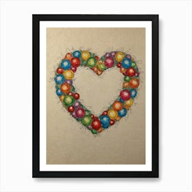 Heart Wreath 4 Art Print