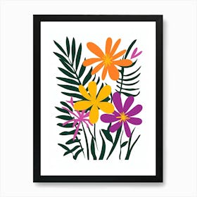 Flowers And Leaves 8 Art Print