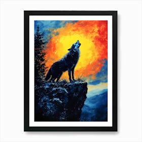 Howling Wolf 5 Art Print