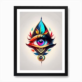 Balance, Symbol, Third Eye Tattoo 1 Art Print