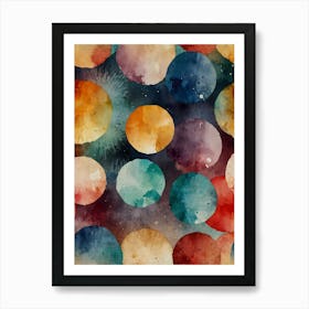 Watercolor Circles 2 Art Print