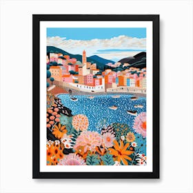 Santa Margherita Ligure, Italy, Illustration In The Style Of Pop Art 1 Art Print
