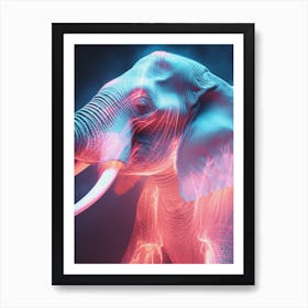 Elephant In The Dark 3 Art Print