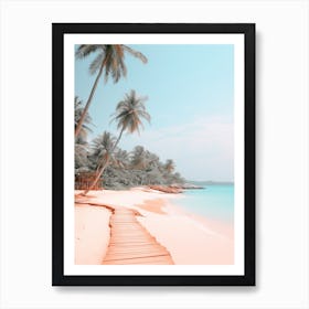 Koh Kood Beach Thailand Turquoise And Pink Tones 1 Art Print