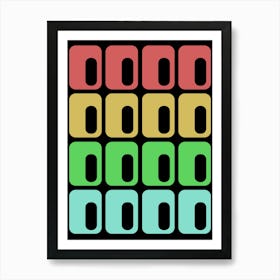 RYBG Modernist Brutalism Window Architecture Inspired Rainbow Art Print