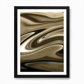 Abstract Gold Painting Art Print