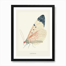 Colourful Insect Illustration Lacewing 18 Poster Art Print