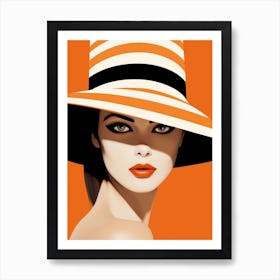 Woman In A Hat 39 Art Print