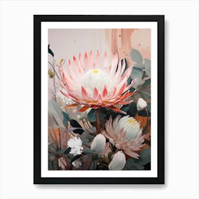 Flower Illustration Protea 10 Art Print