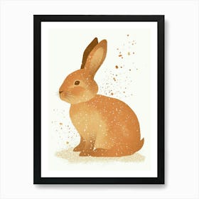 Cinnamon Rabbit Nursery Illustration 4 Art Print