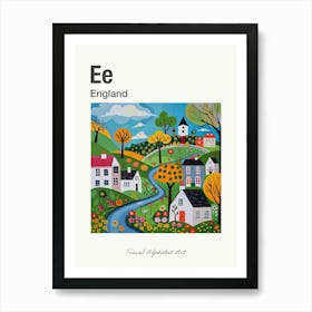 Kids Travel Alphabet  England 4 Art Print