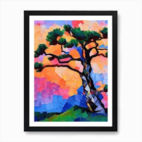 Bristlecone Pine Tree Cubist 1 Art Print