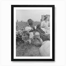 Untitled Photo, Possibly Related To Day Laborers, Cotton Pickers, In Field, Lake Dick Project, Arkansas By Russell Lee Art Print