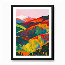 Vanoise National Park France Abstract Colourful Art Print