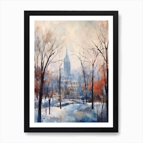 Winter City Park Painting Queens Park Toronto Canada 2 Art Print