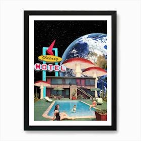 Galaxy Motel Art Print