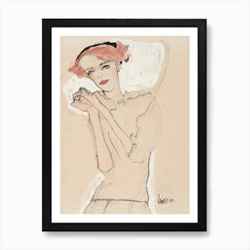 Portrait Of A Woman, Egon Schiele Art Print