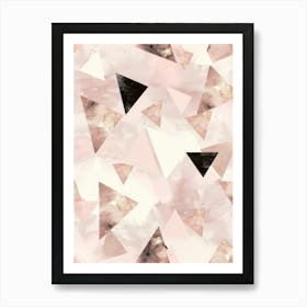 Pink Triangles Wallpaper Art Print