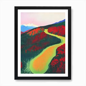Fuji Hakone Izu National Park 1 Japan Abstract Colourful Art Print