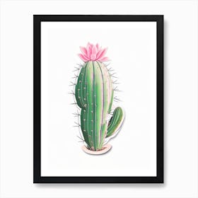 Easter Cactus Marker Art 2 Art Print