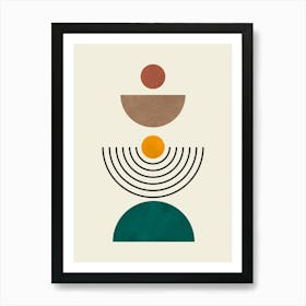 Circles and lines 5 Art Print