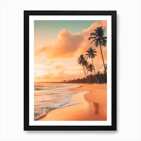 Bavaro Beach Dominican Republic At Sunset 1 Art Print