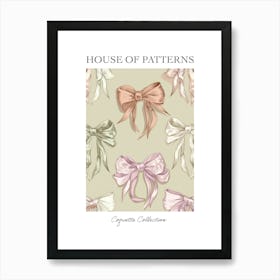 Coquette In Sage And Pink5 Pattern Poster Art Print