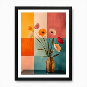 Poppies In A Vase 1 Art Print