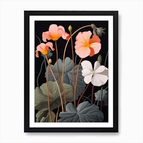 Flower Illustration Nasturtium 3 Art Print