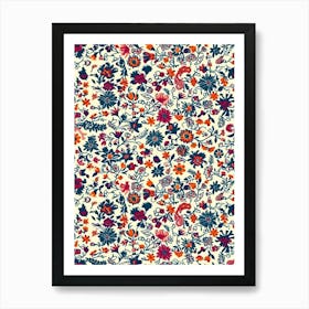 Flower Parade London Fabrics Floral Pattern 1 Art Print