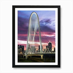 Margaret Hunt Hill Bridge - Dallas Texas Art Print