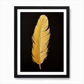 Gold Feather 3 Art Print