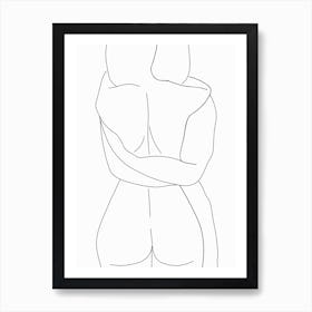 Minimal Hug Art Print