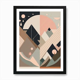 Abstract Mountain Landscape Art Print