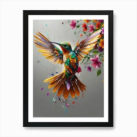 Colorful Hummingbird 1 Art Print