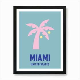 Miami, United States, Graphic Style Poster 3 Art Print