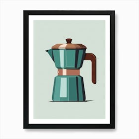 Green Italian Coffee Maker Art Print