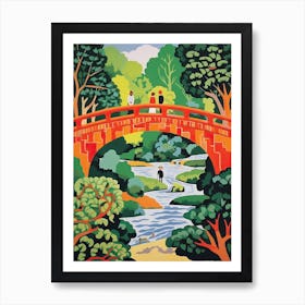 Khaju Bridge Iran Colourful 3 Art Print