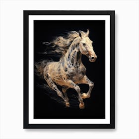 A Horse Painting In The Style Of Surrealistic Techniques4 Art Print