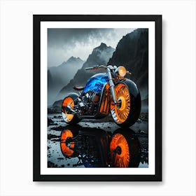 Motorcycle Hd Wallpaper Art Print