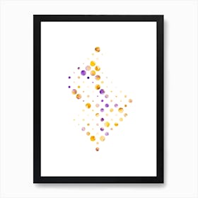 Codigo Purple Yellow Art Print