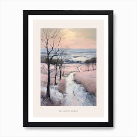 Dreamy Winter National Park Poster  The South Downs England 3 Art Print