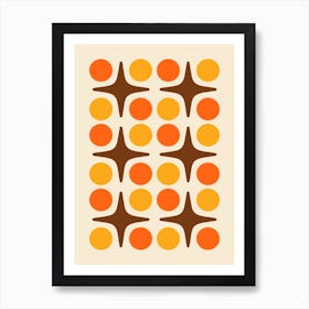 Retro Danish Modern Starburst Composition Art Print